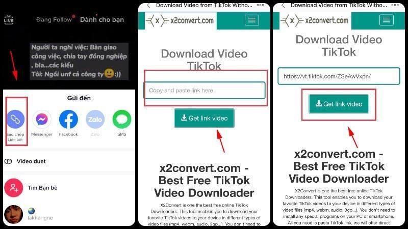 Hướng dẫn tải video trên tiktok không có logo bằng X2 convert.