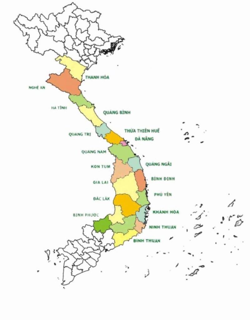 Các tỉnh miền trung 